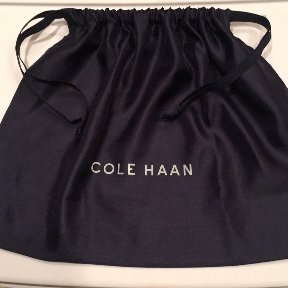 Cole Haan dust bag navy blue for shoes or purse.